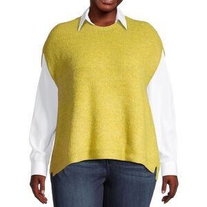 World Market Heathered Yellow Knit Sweater🍒🍒🍒